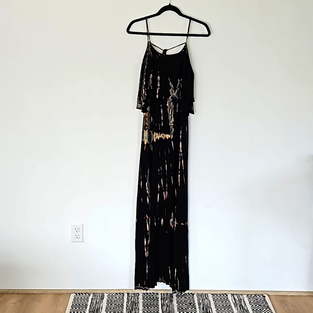 Freeloader jersey maxi dress, small, dyed